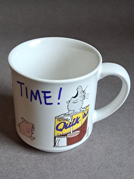 VINTAGE Nestlé Quik: Hot Chocolate Time! USED Coffee Mug (Nesquik, 1986) PM